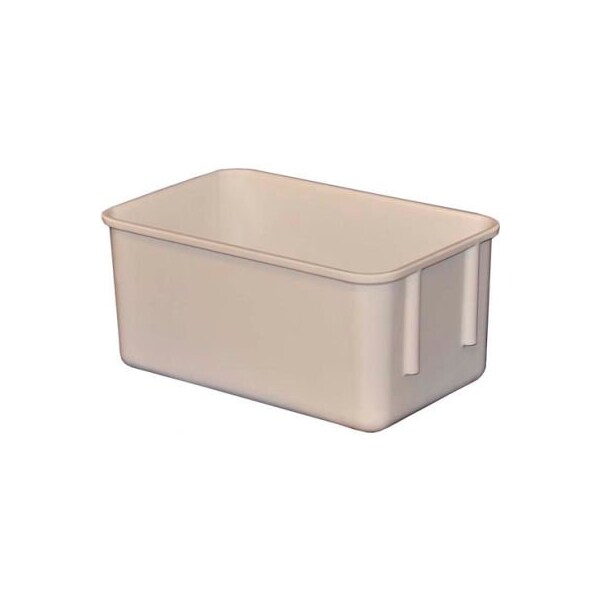 Mfg Tray Nestable Storage Tote, 9-3/4 in L x 6-1/8 in W x 4-1/2 in H, White, Fiberglass 9261085269 - main